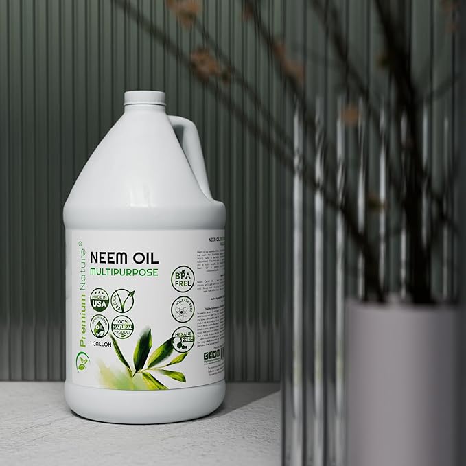 Premium Nature Organic Neem Oil for Skin and Hair Need Oil 100% Pure Cold Pressed for Essential Oil Mixing Neem Oils for Plants Neem Cake Massage Oil Neems Spray for Indoor Plants 1 Gallon