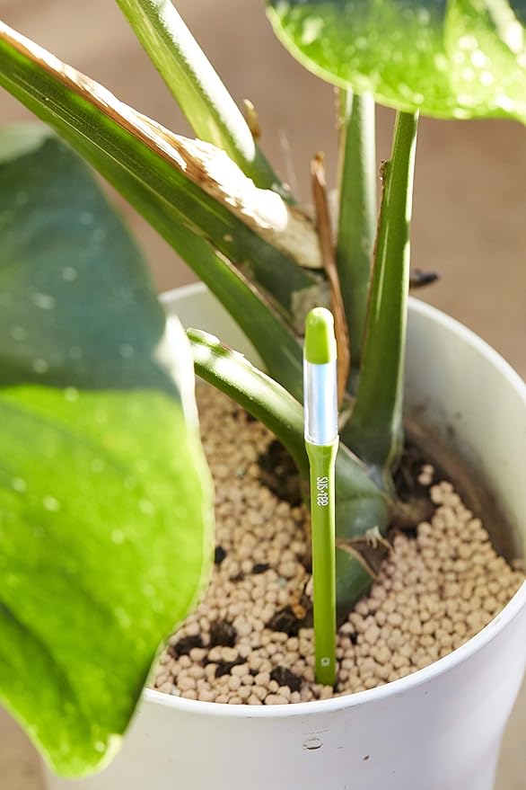Sustee Aquameter, Green, Small - Leave-in Soil Moisture Meter for Potted Plants - Plant Water Sensor (Refillable Style)