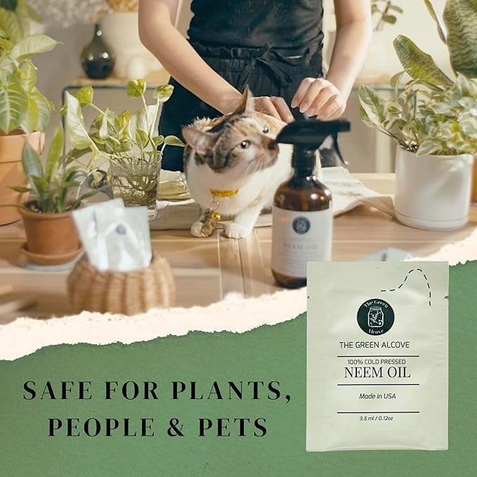 100% Cold Pressed Neem Oil Spray Refill for Indoor and Outdoor Garden Plants, Makes 80 fl oz | The Green Alcove…
