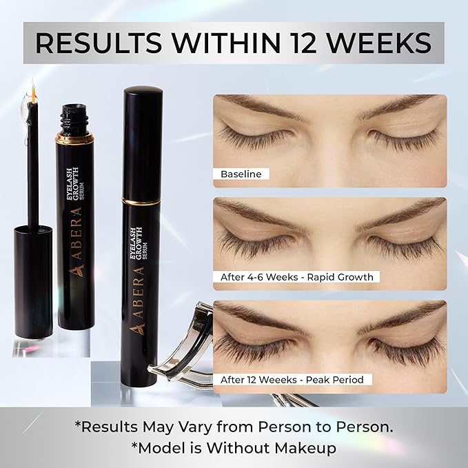 Abera Misan Eyelash Growth Serum (Upgrade Version) - Natural Lash Booster and Lash Enhancer, Regenerating and Nourishing Lashes Longer and Thicker (B. Set of 2)