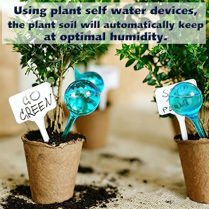 10pcs Plant Self Watering Globe Stakes, Plant Watering Stakes Automatic Plant Watering Bulb System Spikes, Flower Automatic Watering Device, Garden Self Waterer for Indoor Outdoor Plant