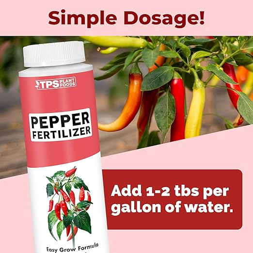 Pepper Fertilizer – Liquid Plant Food for Bigger Harvests, Better Flowering & Stronger Root Development, 8 oz