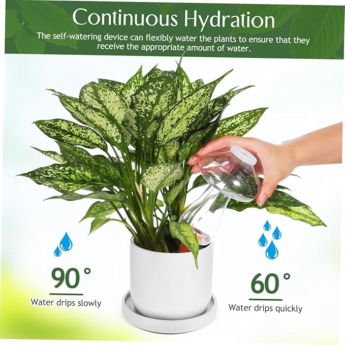 3Pcs Self Watering Globes Mushroom & Wash Bottle,Plant Watering Globes,Self Watering Planter Insert,Automatic Plant Waterer Indoor,Plant Watering Devices,Plant Water Globes,Watering Bulb