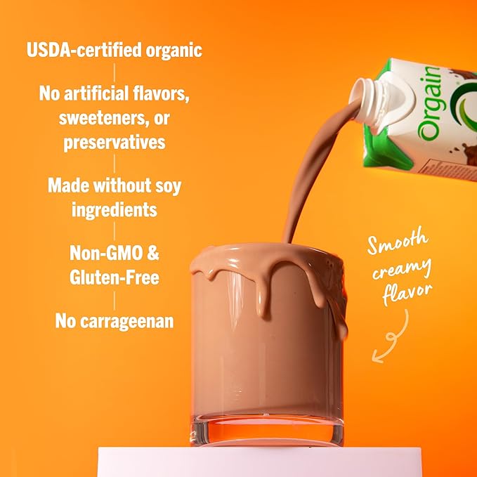 Orgain Organic Nutritional Protein Shake, Creamy Chocolate Fudge -16g Grass Fed Whey Protein, Meal Replacement, 20 Vitamins & Minerals, Fruits & Vegetables, Gluten Free, Non-GMO, 11 Fl Oz (Pack of 24)