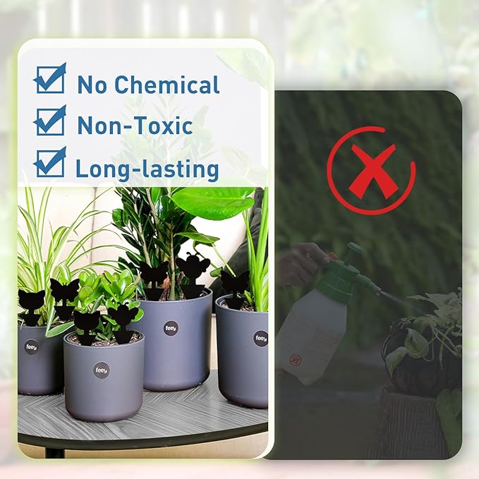120 Pack Fruit Fly Traps for Indoor Outdoor, 3 Shapes Black Sticky Bug Traps, Double-Side Fungus Gnat Killer for Houseplants, Mosquitos, Flying Insects