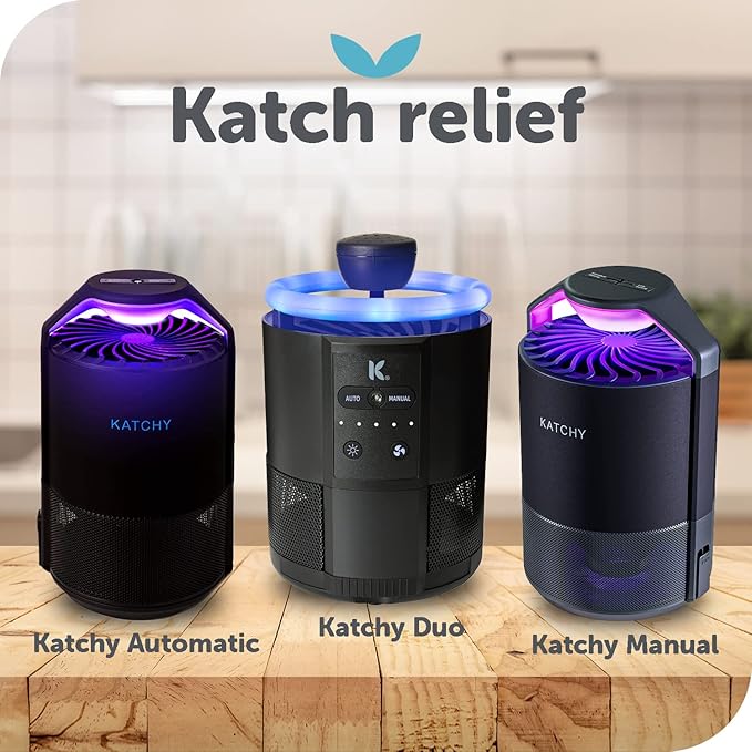 Katchy Original and Midnight Glue Board Refills (4 Pack) – Catcher & Killer for Mosquito, Gnat, Moth & Fruit Fly – Indoor Flying Insect Trap Glue Board Refills – Non-Zapper Traps for Buzz-Free Home