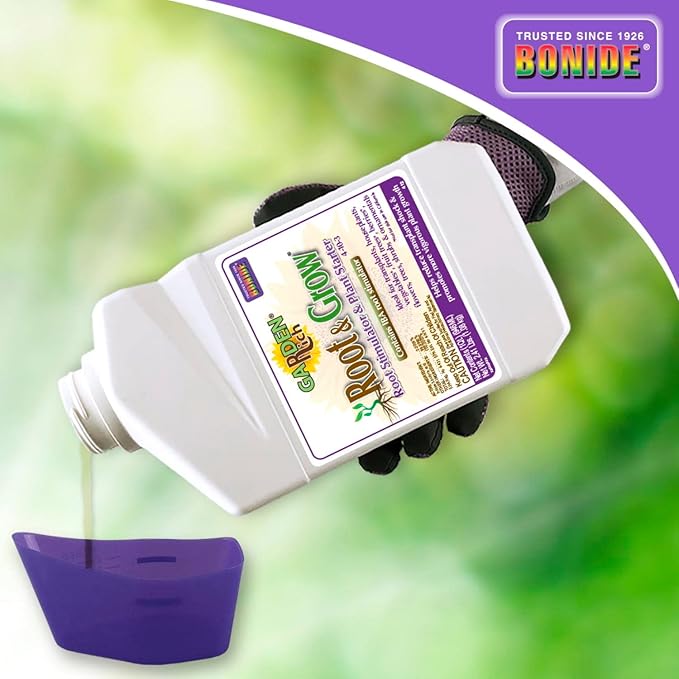 Bonide Garden Rich Root & Grow Root Stimulator & Plant Starter, 32 oz Concentrate 4-10-3 Fertilizer for Transplanting