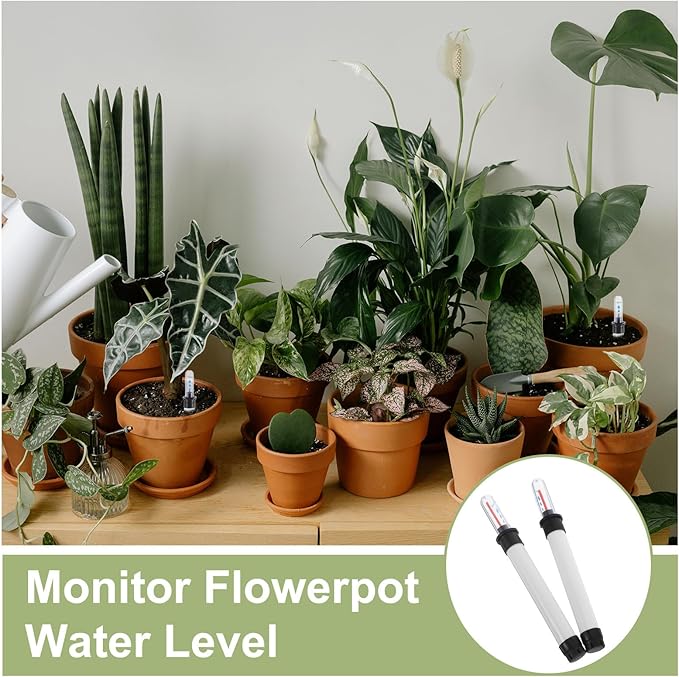 NOLITOY 2pcs Water Level Gauges: 120ml Plants Water Shortage Reminder Flower Pot Shortage Indicator for Garden and Home Use