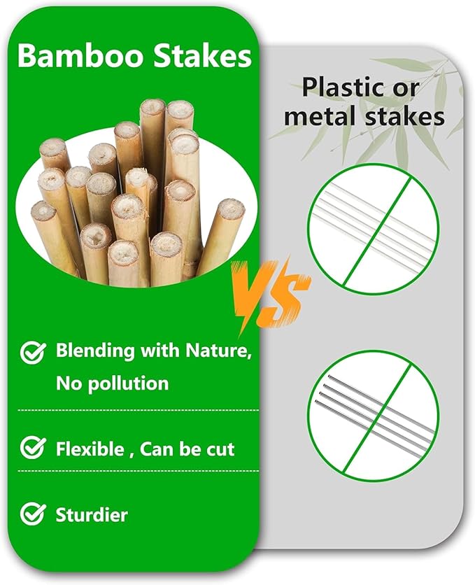 Natural Bamboo Plant Stakes (3ft-50pcs)