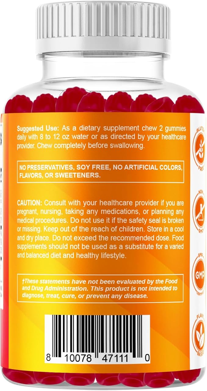 Vitamatic Vitamin D3 & K2 Gummies (2-Pack, 60 Count) Supports Healthy Bones, Heart Health, Calcium Absorption, and Immune Function Plant-Based, Non-GMO, Gluten-Free