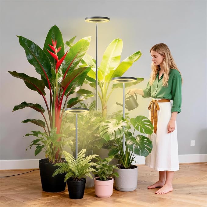 Grow Lights for Indoor Plants, Full Spectrum Plant Lights for Indoor Growing with 6/12/16H Timer-B3