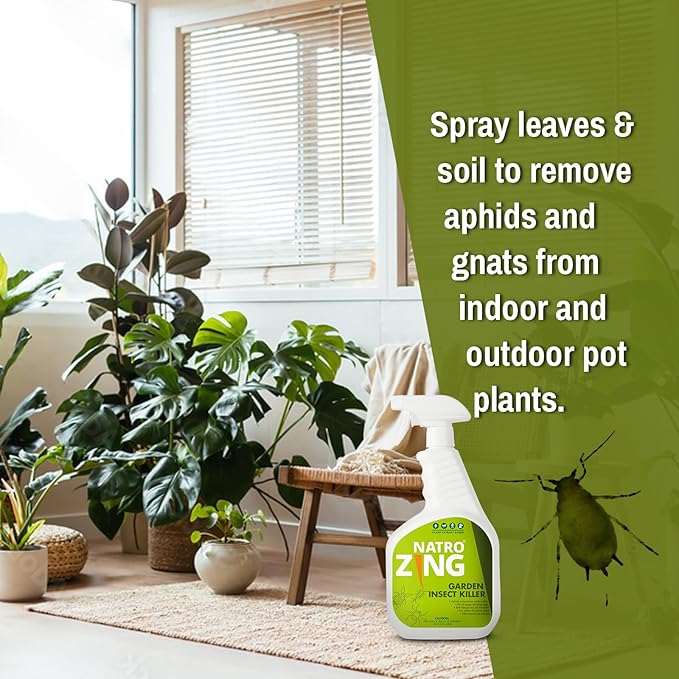 Garden Insect Killer 11 OZ, Pest Control for Plants Indoors & Outdoors,Kills Aphids, Mealybugs,Spider Mites and Gnats All Stages and Eggs,Plant Extract Based,Non-Toxic Child & Pets Safe