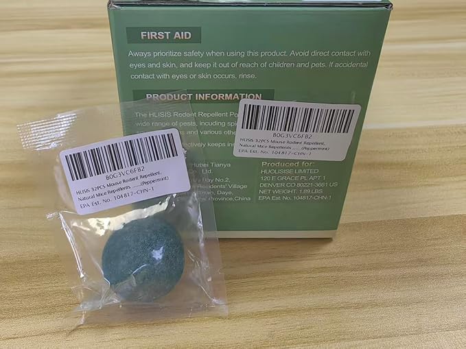 32PCS Mouse Rodent Repellent, Natural Mouse Repellent Peppermint Oil for Mice, Rats, Squirrels, Spiders and Pests, Keeps Pests Away Effectively from Garden & Home (Peppermint)