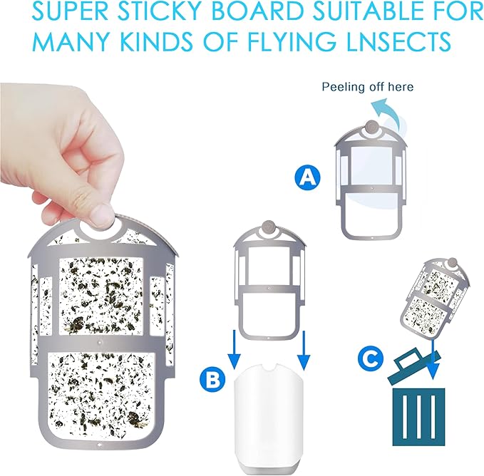 16 Pack Refill Cartridge Compatible with Flying Insect Trap M364 & Max,Replacement 100% Fit