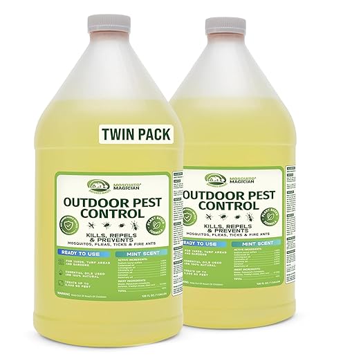 Mosquito Magician Ready to Use Liquid Solution – Kills Mosquitoes, Fleas & Fire Ants – Use with Mosquito Foggers, Sprayers & Misting Systems – Pet & Yard Safe for Lawns, Patios, Outdoors, 2 Gal - Mint