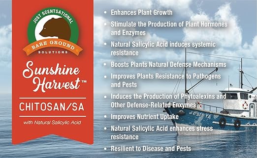 Trident’s Pride Chitosan with Salicylic Acid – Plant Growth & Defense Booster | 32oz with Hose-End Sprayer | Enhances Root Development, Strengthens Immunity & Increases Stress Resistance