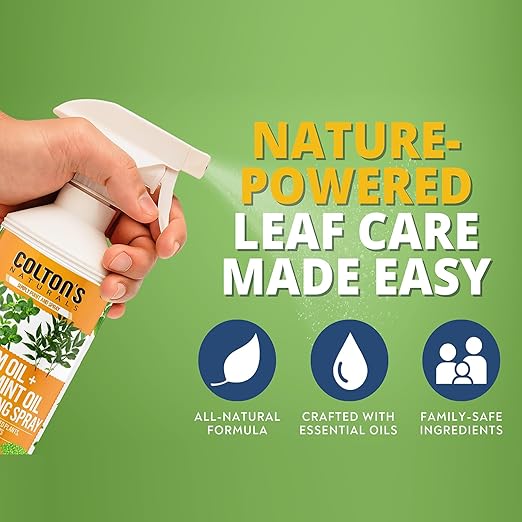 Plant Wash Spray – Neem Oil & Peppermint Oil Formula – Cleans & ConditionsLeaves, Removes Dust & Residue – Indoor & Outdoor Plant Care, Leaf Cleaner for Healthy, Vibrant Foliage Ready to use Spray