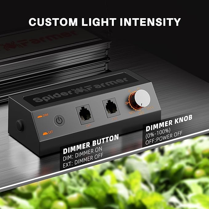 Spider Farmer SF2000 200W LED Grow Light for Indoor Plants, Upgraded High Efficiency LEDs, Dimmable Full Spectrum High PPFD, Deep Penetration for Seed Starting/Vegetables/Bloom in 2x4 Grow Tent