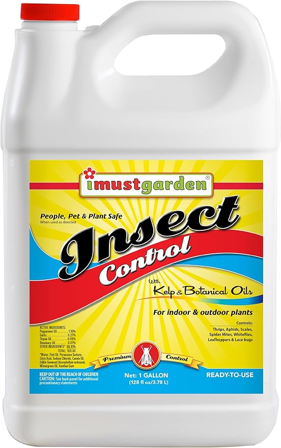 I Must Garden Insect Control: Kills & Repels Aphids, Whiteflies, Mites, Gnats, and More - 1 Gallon Ready to Use Refill