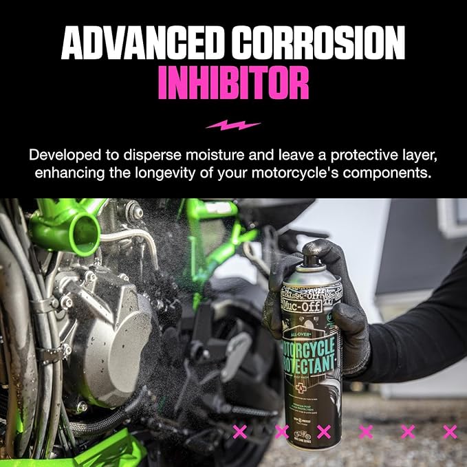 Muc Off Motorcycle Protectant, 500 Milliliters - Premium, Corrosion-Inhibiting Post-Wash Motorbike Protection Spray - Safe On All Finishes
