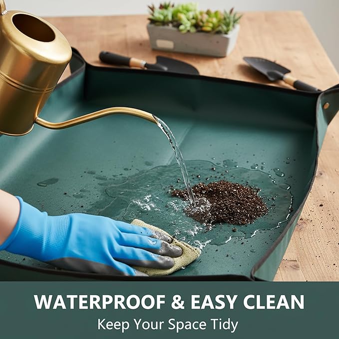 Plant Repotting Mat for Plants, Gardening Hand Tools for Gardeners, Oxford Cloth,29.5 x 29.5in(75x75cm)