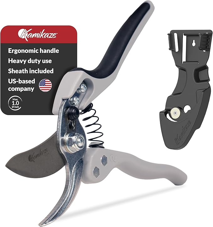 Heavy-Duty Professional Pruning Shears for Gardening, Large-Size Ergonomic Handle to Reduce Hand Fatigue, SK5 High-Carbon Steel Blade, Cuts Branches Up to 1 Inch, Garden Clippers for Tree Trimming