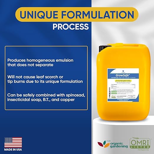 AgroMagen, GrowSafe Bio-Pesticide, Organic and Natural Miticide, Fungicide and Insecticide (5.2 Gal)