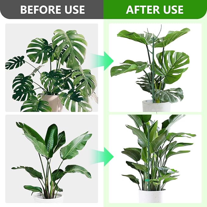 10 Pack Stackable Monstera Plant Support, Garden Plant Support Stakes for Indoor Outdoor Plants, Climbing Plant Support Structures Plant Holder Stick Moss Pole for Support Tall Potted Plants
