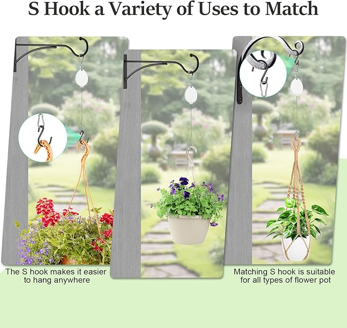 2026New 2Pcs Retractable Plant Hanger with Leaf Texture,44Lbs Load Capacity,Auto Lock,Adjustable Hook for Hanging Plants,Bird Feed,Wind Chimes,Garden Pots,Rust-Proof Stainless Steel,White