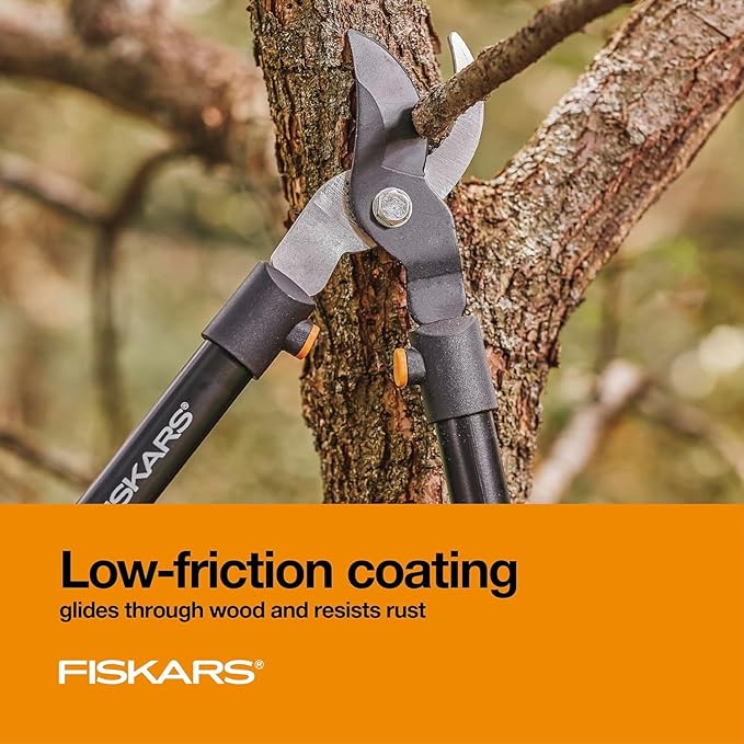 Fiskars 28" Loppers for Tree Trimming, Heavy Duty, Rust-Resistant Sharp Bypass Steel Blade Loppers, Branch Cutter up to 1.5" Diameter Cut Capacity, Shock-Absorbing Handle, Garden Tools