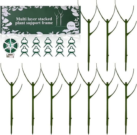 10 Pack Stackable Monstera Plant Support, 11 Inch Plant Support Stakes for Indoor & Outdoor Use, Plants Sticks for Vine Training & Stem Stabilization, Monstera, Pothos, Philodendron