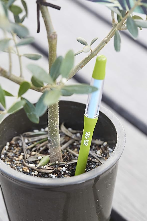 Sustee Aquameter, Green, Small - Leave-in Soil Moisture Meter for Potted Plants - Plant Water Sensor (Refillable Style)
