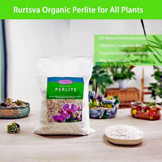 Natural Organic Perlite 15QT for Plants Potting Mix Indoor Outdoor Garden Soil Amendment for Enhanced Drainage, Seed Starter, Root Growth for Succulents, Cactus, Orchids, Money Trees, Vegetables