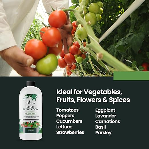 16oz Aeroponics & Hydroponics Liquid Plant Food - Up to 48 Feedings - Rich in Hydroponic Nutrients, Ideal Hydroponic Plant Food & Liquid Fertilizer for Indoor and Outdoor Hydroponics Growing Systems
