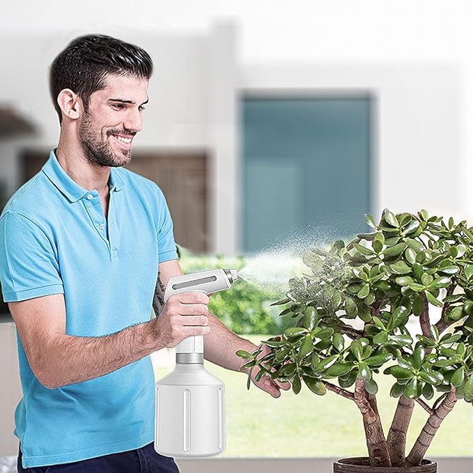 Electric Spray Bottle Automatic Rechargeable Portable High Pressure Mist Plant Sprayer Watering Can for Gardening
