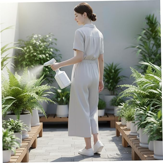 Electric Spray Bottle, 1L Smart Automatic Spray Bottle with 2 Misting Modes & Long Battery Life, Rechargeable Handheld Sprayer for Plants, Home, and Garden