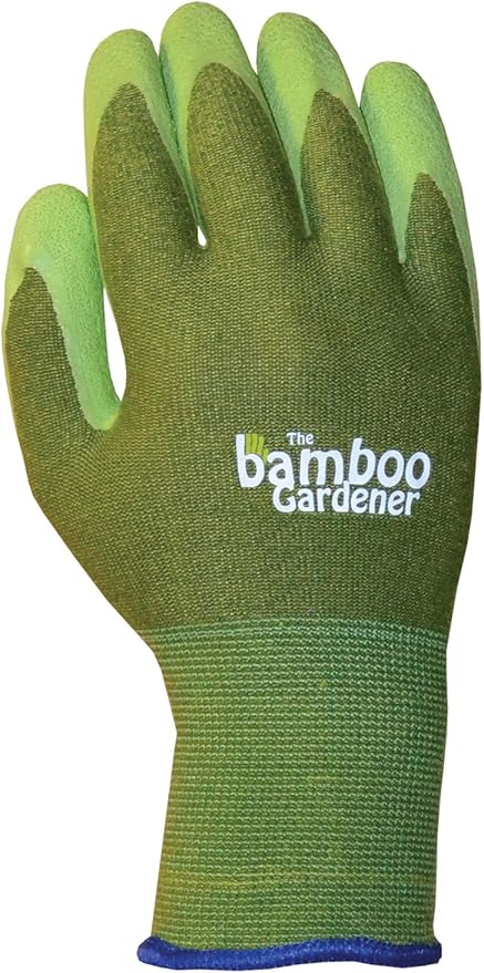 The Bamboo Gardener Rubber Palm Gloves,Small