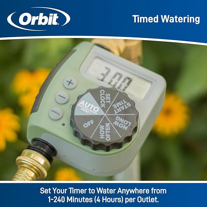8-Pack Orbit 62056 One Outlet Single-Dial Hose Faucet Timer (Pack of 8)