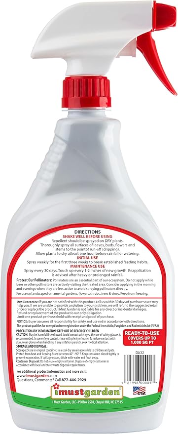 I Must Garden Deer Repellent - Ready to Use (2 Pack - 32oz RTU)