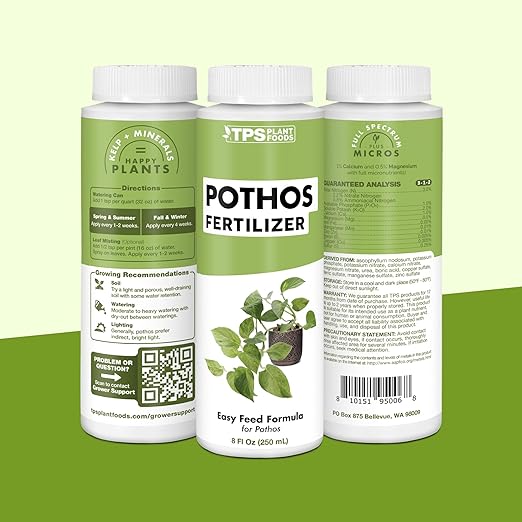 Pothos Fertilizer – Liquid Plant Food for Lush Growth, Stronger Roots & Vibrant Leaves, 8 oz