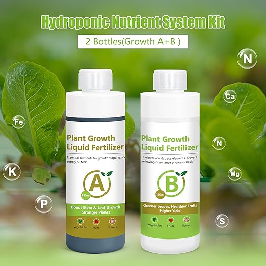 Liquid Plant Food Concentrate, Indoor Outdoor Fertilizer for Flowers, Fruits, Vegetables, Organic-Based Bloom Booster with Easy Mix Formula