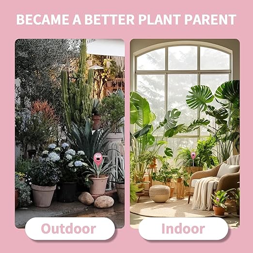 Soil Moisture Meter, Garden Plant Water Meter, Plants Moisture Meter, Lawn Soil Tester, Soil Water Gauge for Potted Plants, Plant Moisture Monitor No Battery Required Free Plant Watering Guide