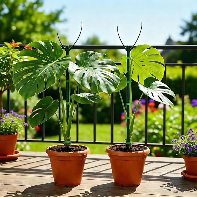 Plant Stakes for Indoor Plants, 5 Packs Stackable Monstera Plant Support, Plant Sticks Support Tall, Garden Accessories