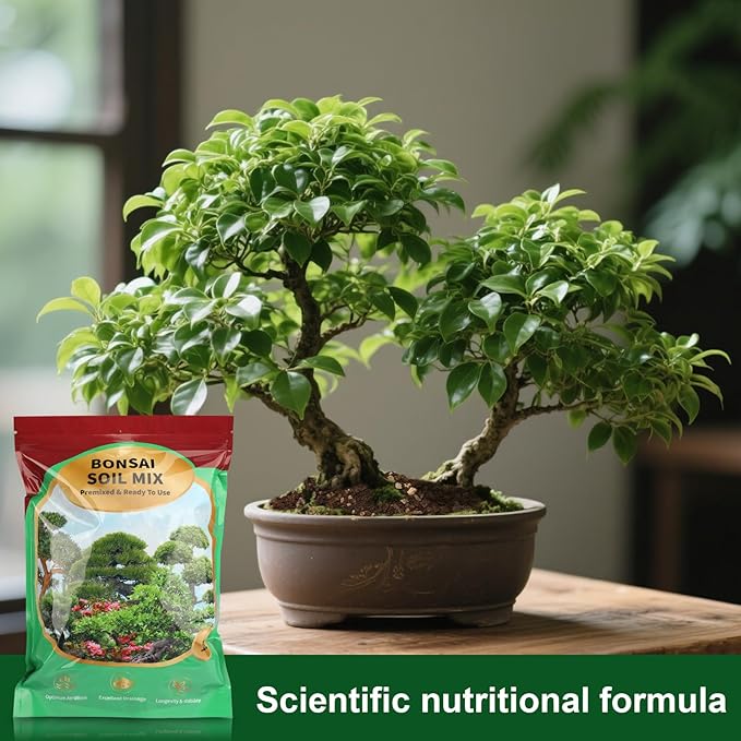Doter Premium Bonsai Soil Mix with Enhanced Aeration & Drainage 10qt - Professional Grade Potting Soil for Bonsai Pots