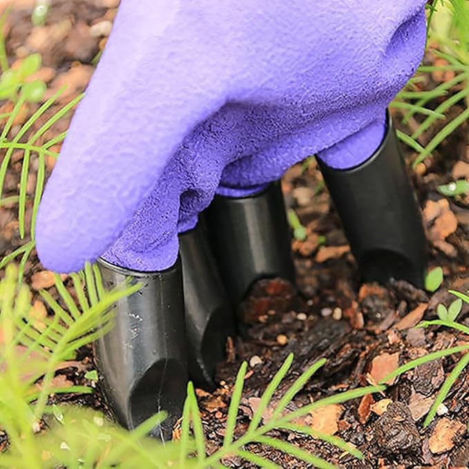 2 Pairs Garden Gloves,Gardening Work Gloves with Sturdy Claws Quick & Easy