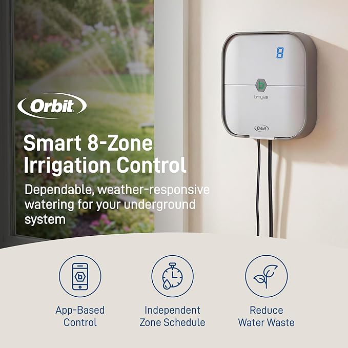 Orbit 57925 B-hyve 8-Zone Smart Indoor Sprinkler Controller