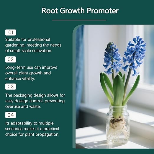 Rooting Powder, Concentrated Plant Propagation Booster, Root Growth Powder for Cloning and Seedlings, Promotes Healthy Root Development for Trees, Houseplants, Flowers, Potting Mix, Compost, Lawns, Ga