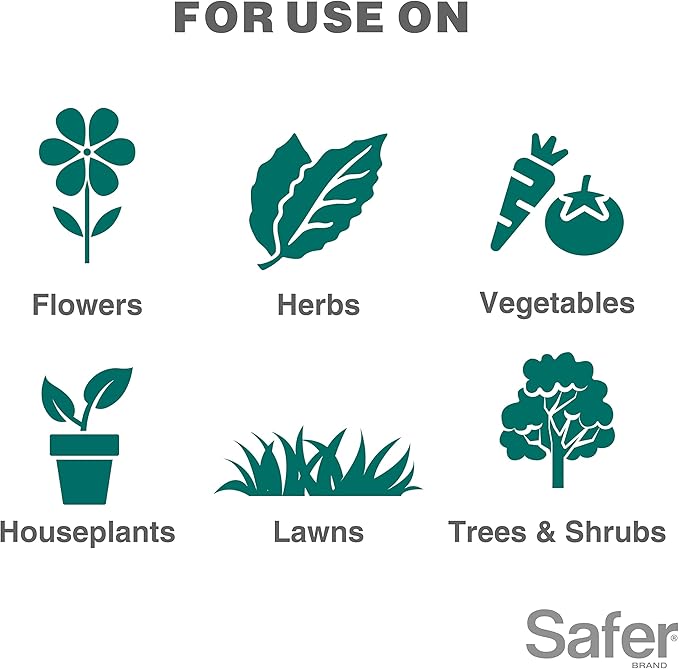 Safer Brand Neem Oil Concentrate - Insecticide, Miticide, Fungicide for Plants - Kills Insects and Mites, Controls Fungal Disease - OMRI Listed for Organic Use - 5182-6, 16 oz Bottle Concentrate