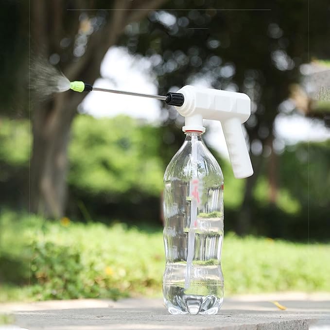 Electric Plant Sprayer Spout, Handheld Automatic Watering Sprayer Head with Spray Bar, Battery Powered USB Rechargeable Electric Spray Bottle for Home Garden(A)