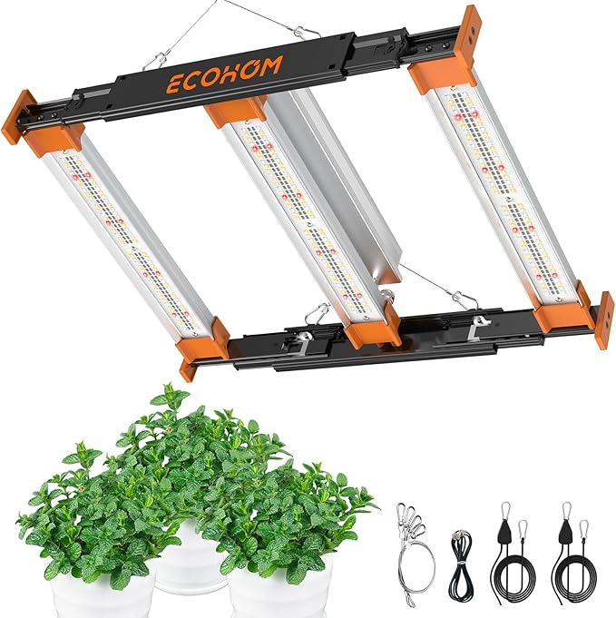 Pro Bar 100W LED Grow Light, Daisy Chain Dimmable Full Spectrum, High PPFD for Indoor Plants Seed Starting Veg Bloom 2x2/3x3ft Coverage, Pro Growing Lamps for Commercial & Home, Retractable